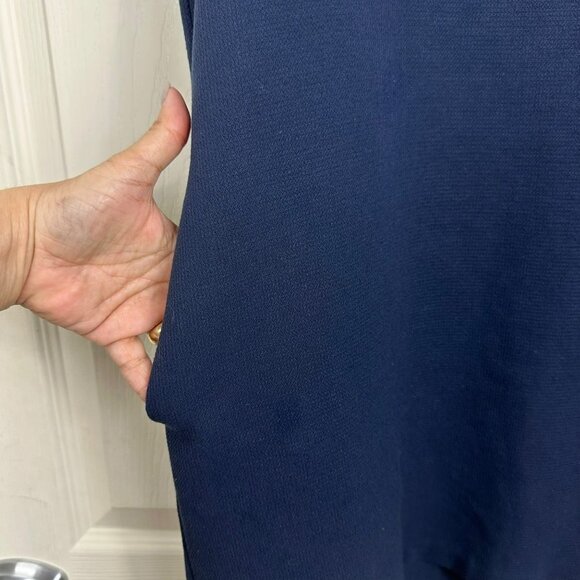 Zara Navy Blue Dress Round Neckline Zipper in the Back Size Small - Picture 7 of 16